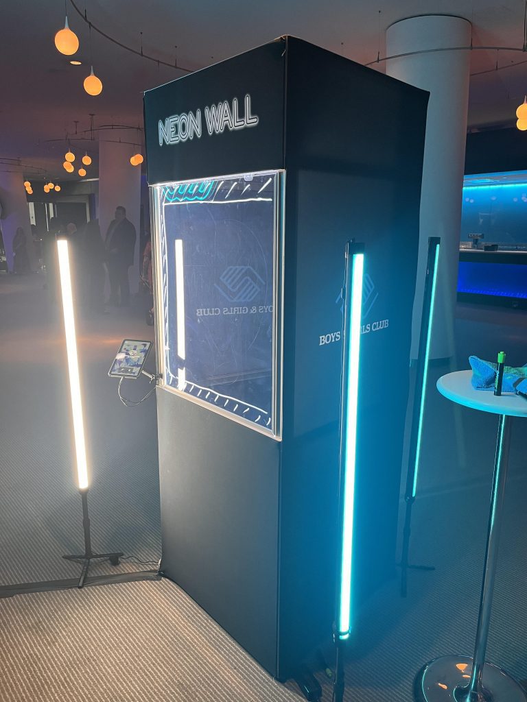 scribble booth with branded detail
