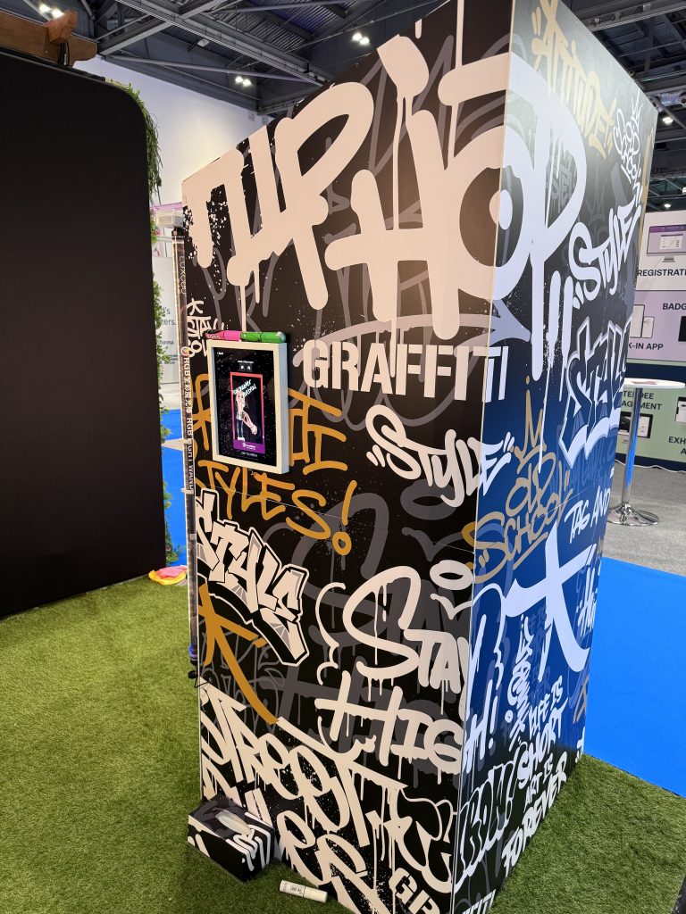 scribble booth with branding detail