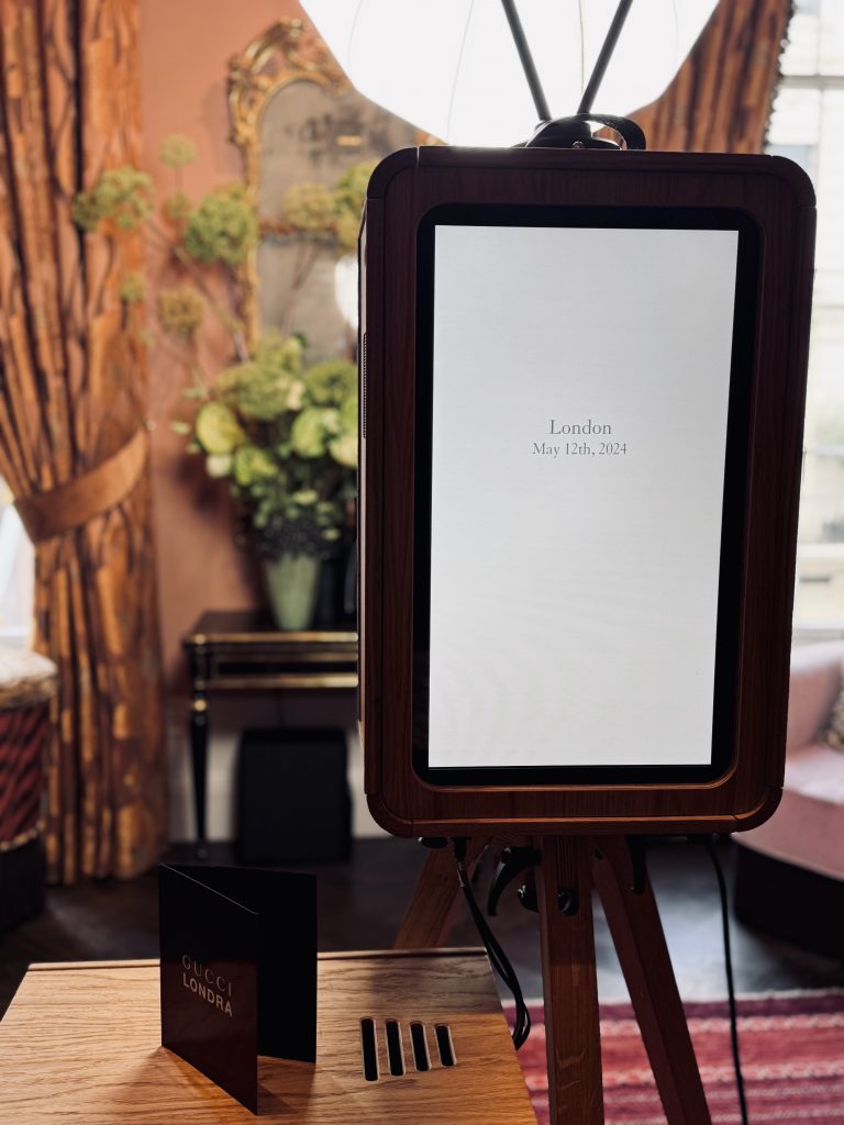 Retro photo booth indoors